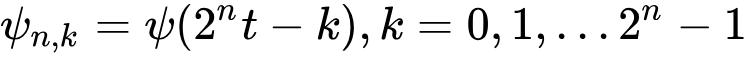 Daughter wavelet formula